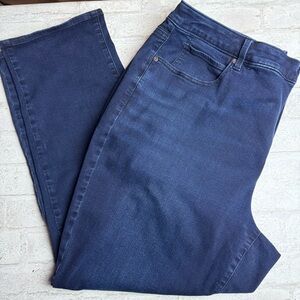 Women's Talbots Straight Leg Stretch Blue Jeans Size 22WP